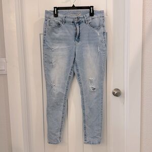 Seven7 Tummyless High Rise control panel skinny jeans, size 16